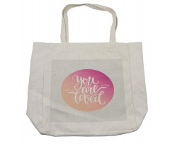 Calligraphy in Ombre Shopping Bag