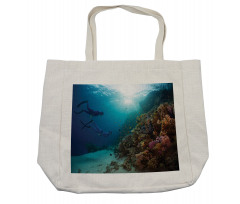 Exploration Coral Reef Wall Shopping Bag