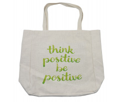 Words in Green Tone Shopping Bag