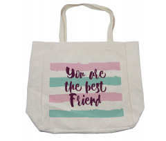 Handwritten Bold Text Shopping Bag