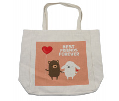 Doodle Bear and Rabbit Shopping Bag