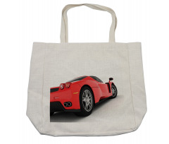 Red Super Sports Car Shopping Bag