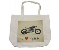 Grunge Flat Motorcycle Shopping Bag
