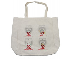 Toilet Bowls Warning Shopping Bag