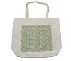 Abstract Tulips Pattern Shopping Bag