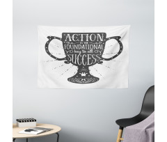 Motivational Saying Trophy Wide Tapestry