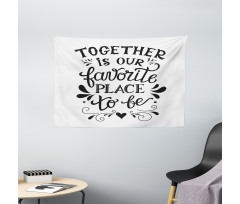 Family Love Saying Art Wide Tapestry