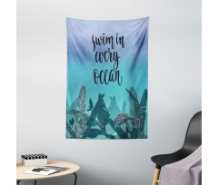 Swim in Every Ocean on Ombre Tapestry