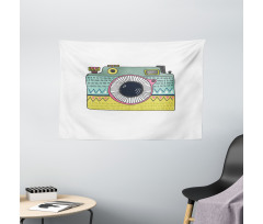 Nostalgic Photo Camera Wide Tapestry