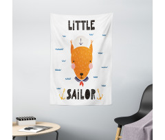 Marine Fox and Little Sailor Tapestry