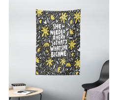 Feminism Flora Lettering Tapestry