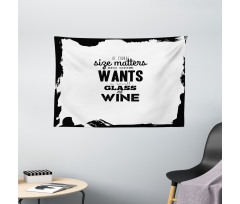 Funny Drinking Words Wine Wide Tapestry