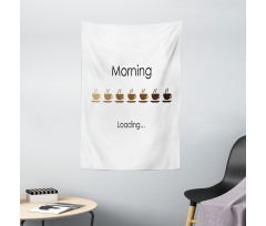 Morning Loading Coffee Cups Tapestry