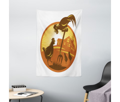 Retro Countryside Tapestry