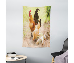 Chicken Family Photo Tapestry