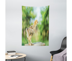 Little Baby Chicken on Log Tapestry