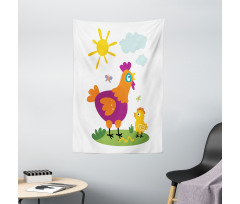 Chicken Baby Cartoon Tapestry