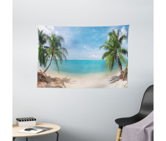 Panoramic View Beach Wide Tapestry