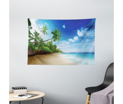 Beach Sunset and Waves Wide Tapestry