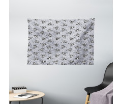 Skull Crossbones Wild Wide Tapestry