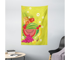 Cartoon Natural Food Daisies Tapestry