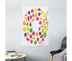 Tasty Circle of Organic Food Tapestry