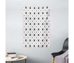 Black Girly Crossbones Tapestry