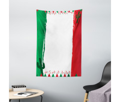 Mexican Colors Flags Cacti Tapestry