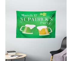 St. Patrick's Day Beers Wide Tapestry