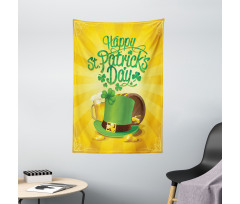 Beer Clover Leprechaun Tapestry