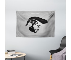 Male Hipster Art Wide Tapestry