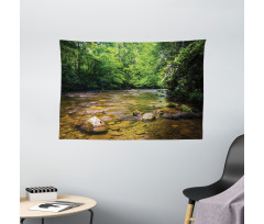 Oconaluftee River Photo Wide Tapestry