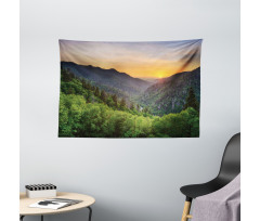 Newfound Gap Sunset Wide Tapestry