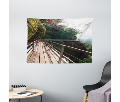 Mountain Ladder and Piers Wide Tapestry