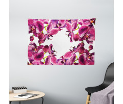 Fresh Spring Orchids Art Wide Tapestry