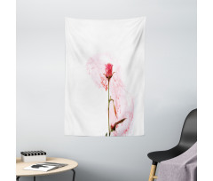 Romantic Love Rose Design Tapestry