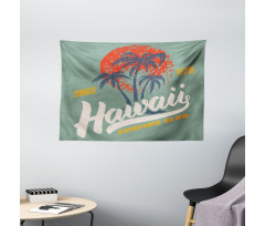 Surfing Club Logo Artwork Wide Tapestry