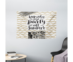 Party All Summer Sketch Wide Tapestry