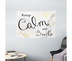 Positive Cursive Words Wide Tapestry