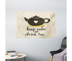 Drink Tea Teapot Wide Tapestry