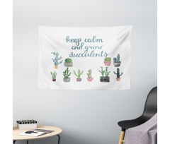 Grow Succulents Plant Pot Wide Tapestry