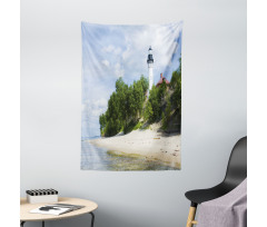 Lighthouse at Beach Tapestry