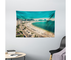 Copacabana Beach Art Wide Tapestry