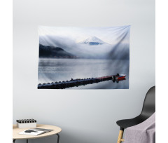 Mountain Peaks Kawaguchi Lake Wide Tapestry