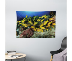 Tropical Fish Coral Reef Wide Tapestry