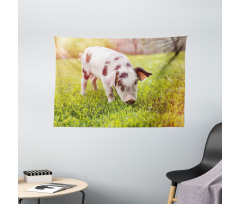 Baby Pig with Spots Wide Tapestry