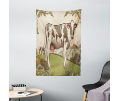 Dairy Cattle Farmland Tapestry