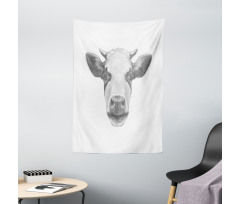 Sketch Portrait of Cow Tapestry