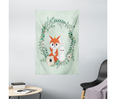 Friends Fox Rabbit Tapestry