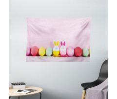 Dyed Eggs and Rabbits Wide Tapestry